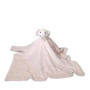 Jimco Lamp Embossed Elephant Pink Lovey Security Baby Blanket 30" X 30"